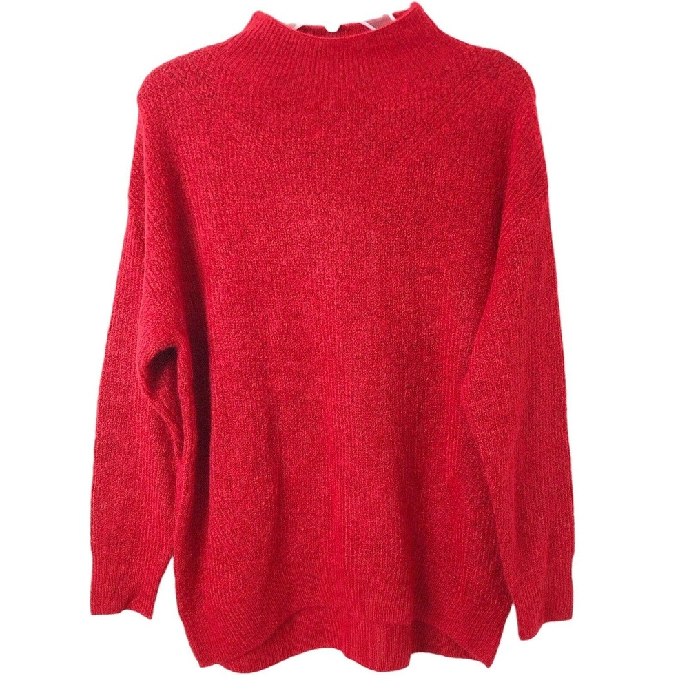 Express NWT Women's Maroon Red Mockneck Long Sleeve Sweater Size Small